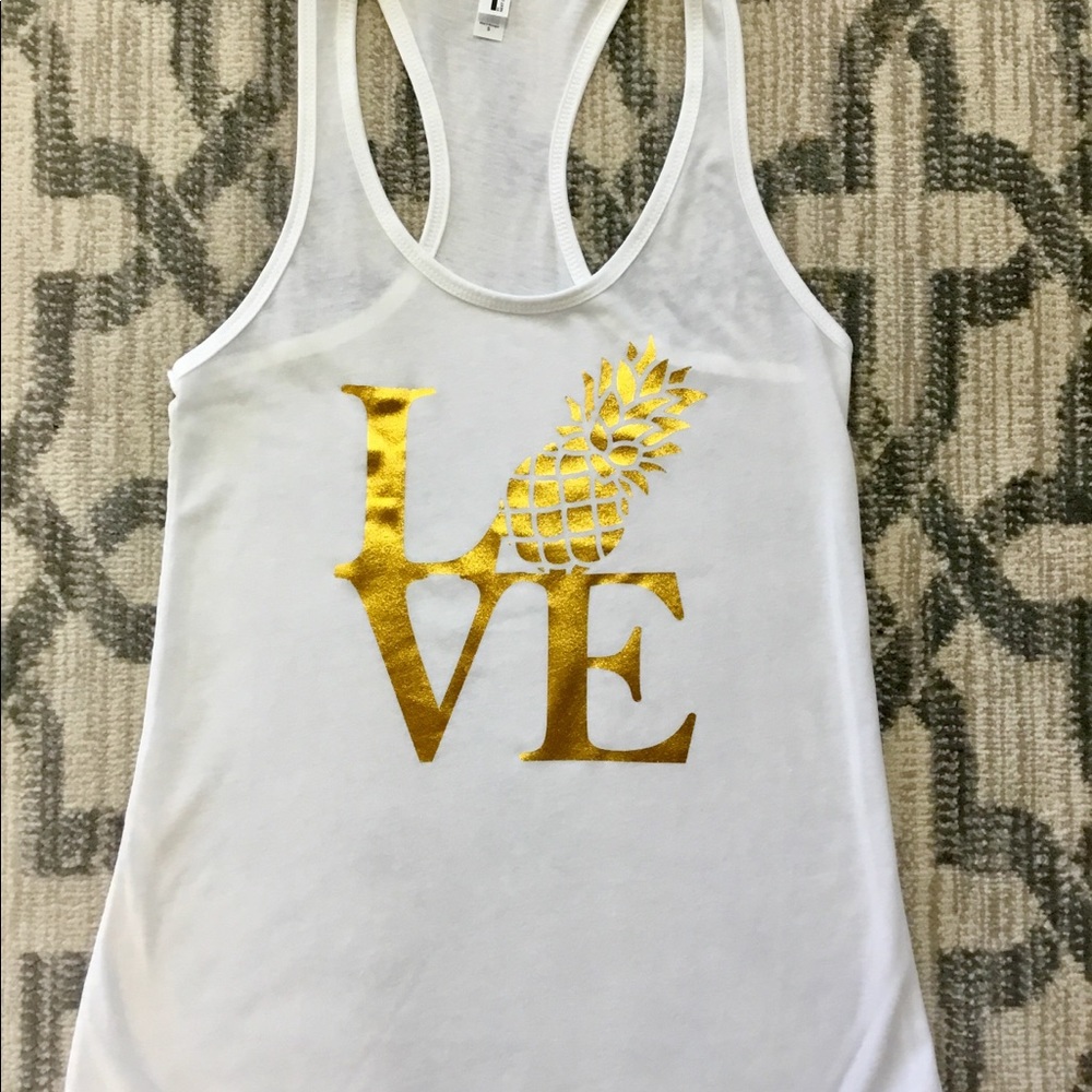 Pineapple love racer back tank top #pineapple